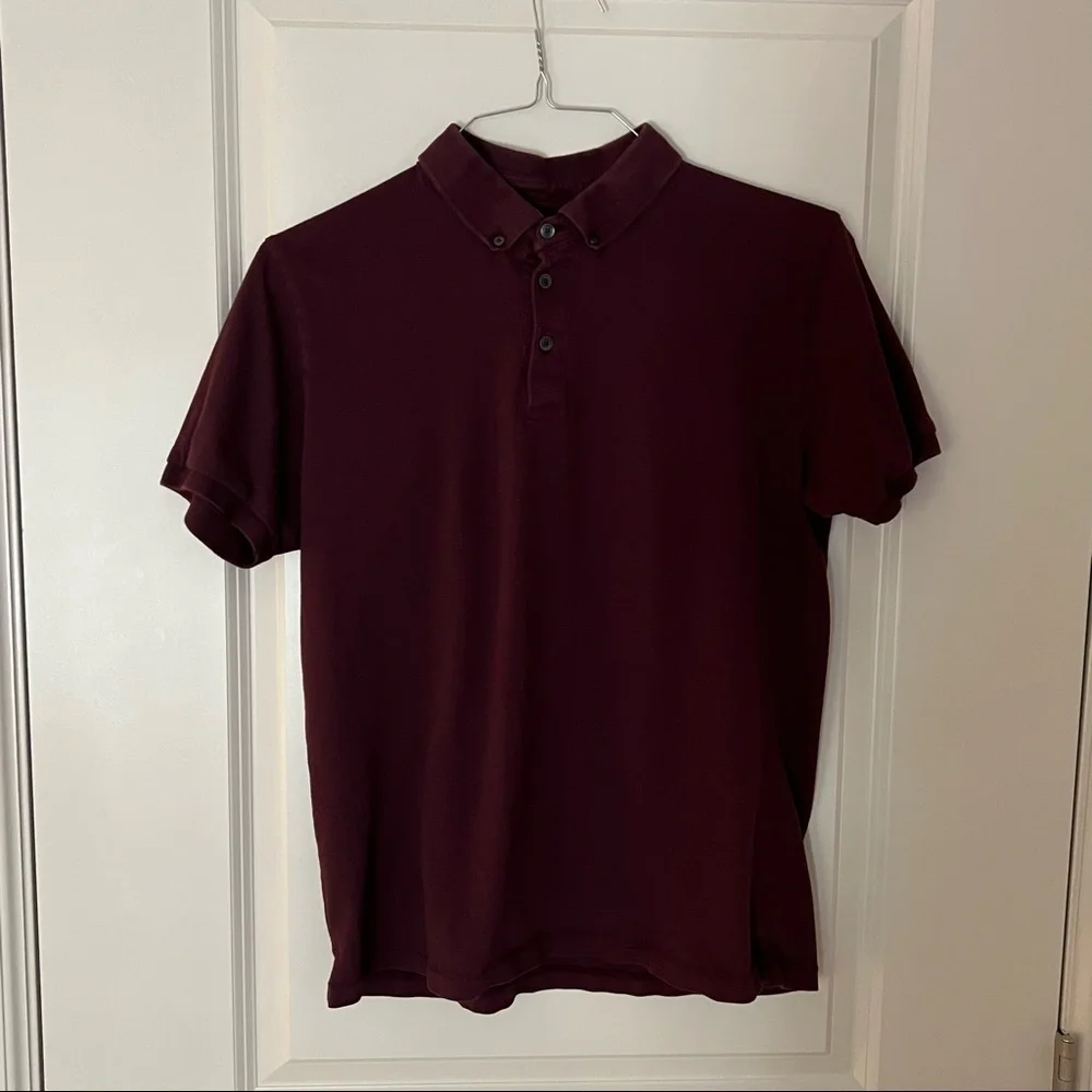 Denim & Flower mens short sleeve polo shirt | size large